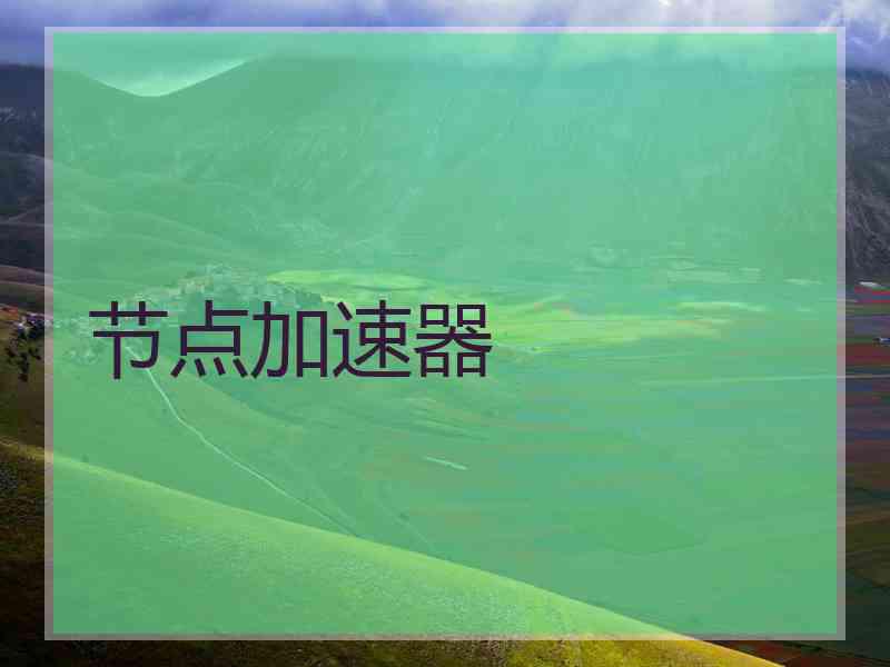 节点加速器 节点加速器