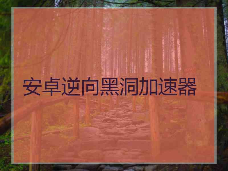 安卓逆向黑洞加速器 安卓逆向黑洞加速器