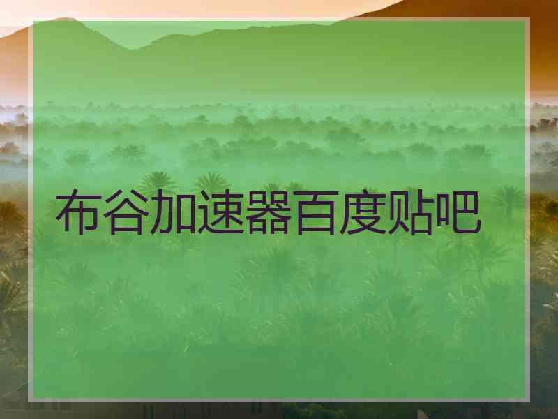 布谷加速器百度贴吧