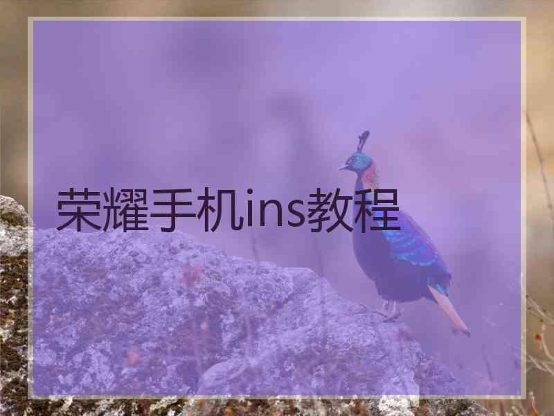 荣耀手机ins教程